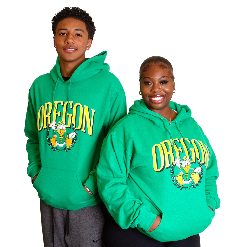 Green Blue 84 Cotton Mill Dyed 24 Charging Duck Arched Oregon Hoodie